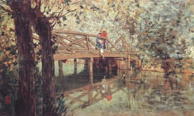 Telemaco signorini The Wooden Footbridge at  Combes-la-Ville (nn02) China oil painting art